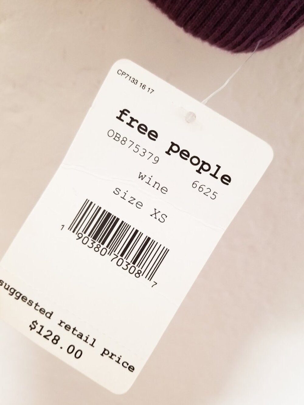 NEW Free People Heidi Ski Puffer Jacket XS in Wine Purple Retro Colorblock $128 - Picture 11 of 16